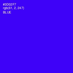 #3D02F7 - Blue Color Image