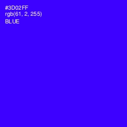 #3D02FF - Blue Color Image