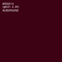 #3D0314 - Aubergine Color Image