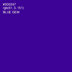 #3D0397 - Blue Gem Color Image