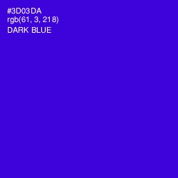 #3D03DA - Dark Blue Color Image