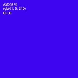 #3D05F0 - Blue Color Image