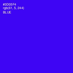 #3D05F4 - Blue Color Image