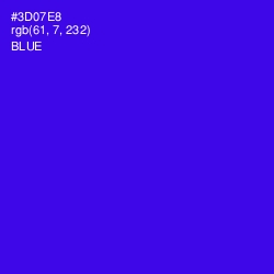 #3D07E8 - Blue Color Image