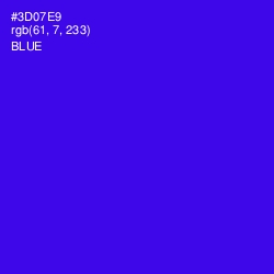 #3D07E9 - Blue Color Image