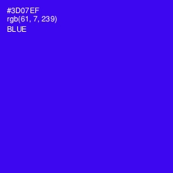 #3D07EF - Blue Color Image