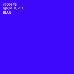 #3D08FB - Blue Color Image