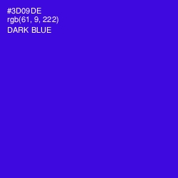 #3D09DE - Dark Blue Color Image