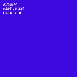 #3D09E0 - Dark Blue Color Image