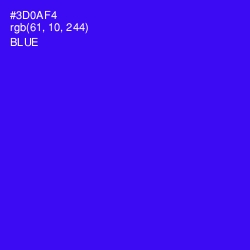 #3D0AF4 - Blue Color Image