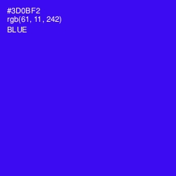 #3D0BF2 - Blue Color Image