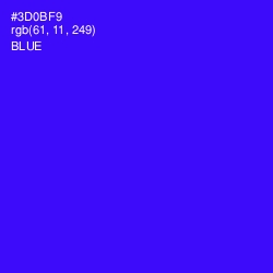 #3D0BF9 - Blue Color Image