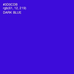 #3D0CDB - Dark Blue Color Image