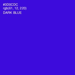 #3D0CDC - Dark Blue Color Image