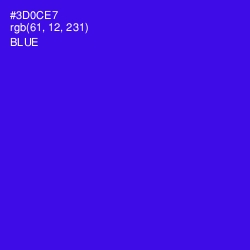 #3D0CE7 - Blue Color Image