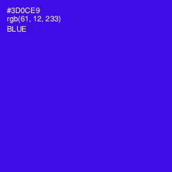 #3D0CE9 - Blue Color Image