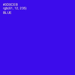 #3D0CEB - Blue Color Image