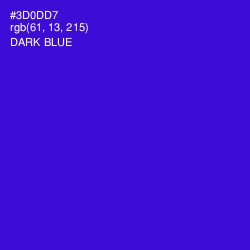 #3D0DD7 - Dark Blue Color Image