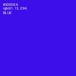 #3D0DEA - Blue Color Image