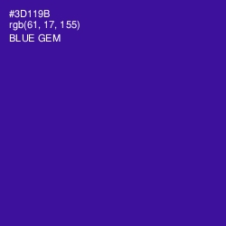 #3D119B - Blue Gem Color Image