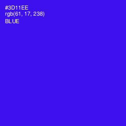 #3D11EE - Blue Color Image