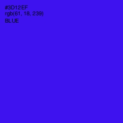 #3D12EF - Blue Color Image