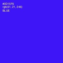 #3D15F6 - Blue Color Image