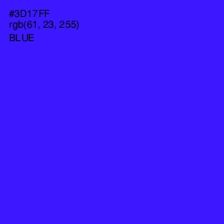 #3D17FF - Blue Color Image