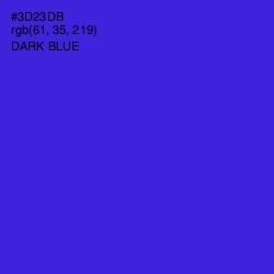 #3D23DB - Dark Blue Color Image