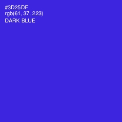 #3D25DF - Dark Blue Color Image