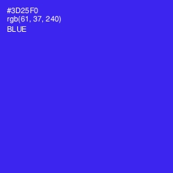 #3D25F0 - Blue Color Image