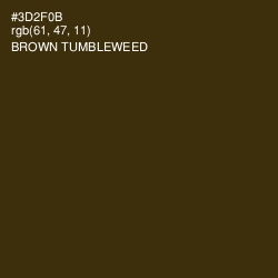 #3D2F0B - Brown Tumbleweed Color Image