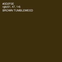 #3D2F0E - Brown Tumbleweed Color Image