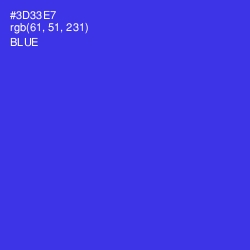 #3D33E7 - Blue Color Image