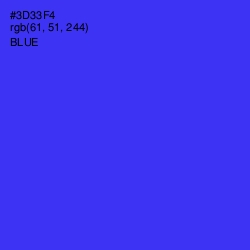 #3D33F4 - Blue Color Image