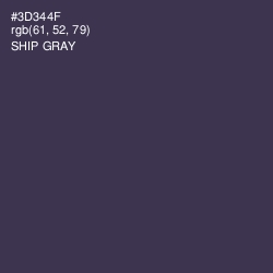 #3D344F - Ship Gray Color Image