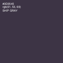 #3D3545 - Ship Gray Color Image