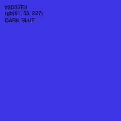 #3D35E3 - Dark Blue Color Image