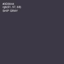 #3D3944 - Ship Gray Color Image