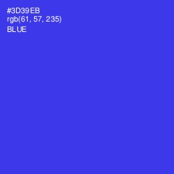 #3D39EB - Blue Color Image