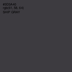 #3D3A40 - Ship Gray Color Image