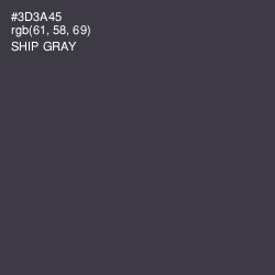 #3D3A45 - Ship Gray Color Image