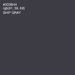 #3D3B44 - Ship Gray Color Image