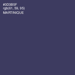 #3D3B5F - Martinique Color Image
