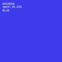 #3D3BEB - Blue Color Image