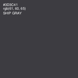 #3D3C41 - Ship Gray Color Image