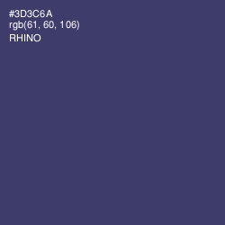 #3D3C6A - Rhino Color Image