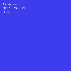 #3D3CEE - Blue Color Image
