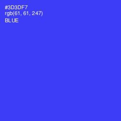 #3D3DF7 - Blue Color Image