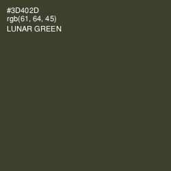 #3D402D - Lunar Green Color Image